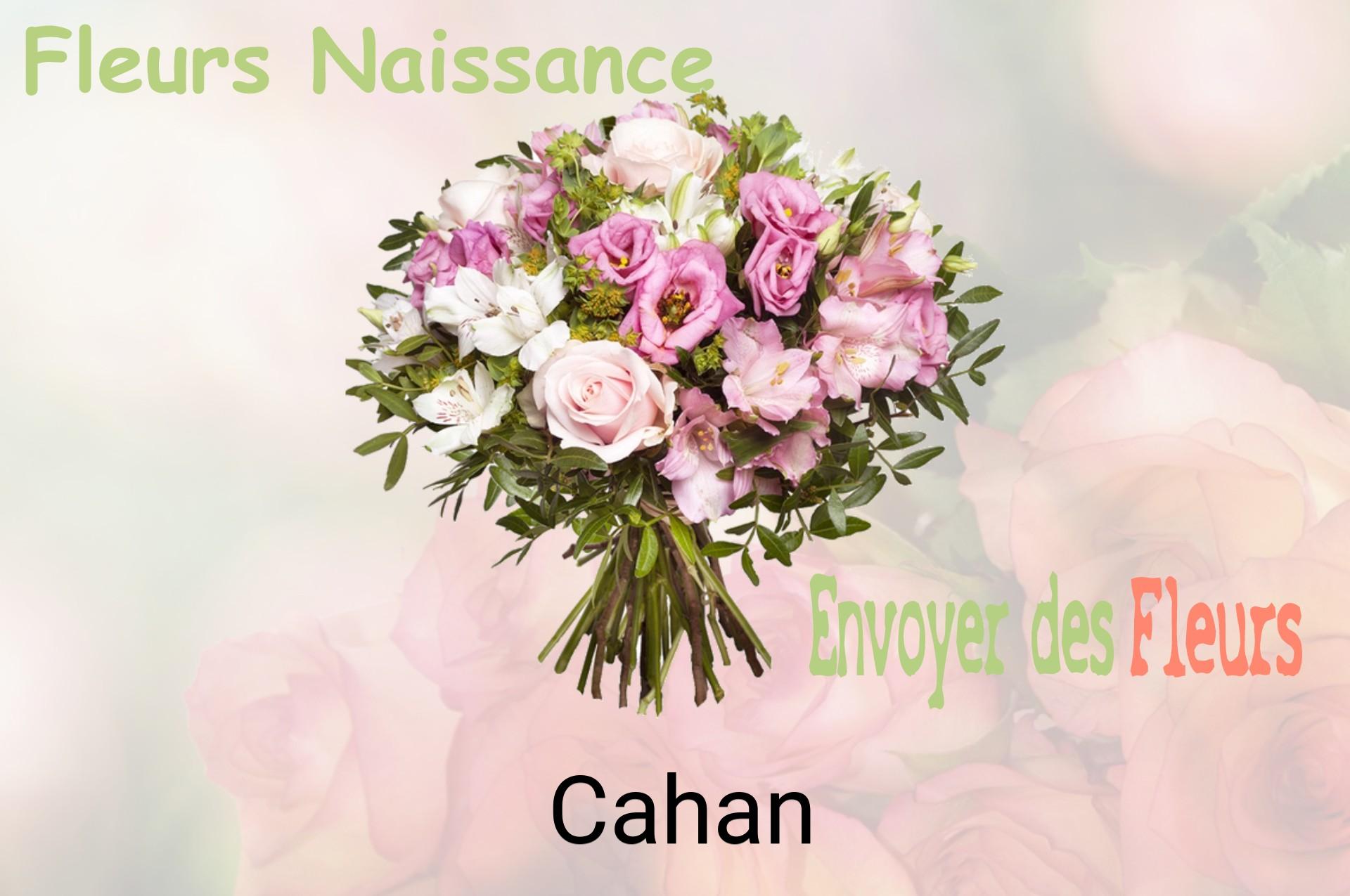 Bouquet de fleurs de naissance livré à Cahan